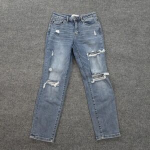 Judy Blue Jeans Womens 5/27 Medium Wash Slim Fit Distressed Skinny Stretch Denim